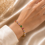 Elara Rainbow Crystal Tennis Bracelet 2