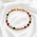 Elara Rainbow Crystal Tennis Bracelet 3