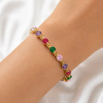 Elara Rainbow Crystal Tennis Bracelet 4
