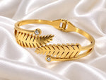 Elowen Golden Leaf Cuff Kids Bracelet 3