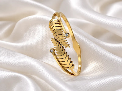 Elowen Golden Leaf Cuff Kids Bracelet