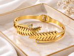 Elowen Golden Leaf Cuff Kids Bracelet 4