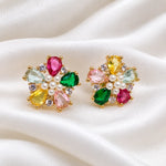 Elowen Multicolour Floral Stud Earrings 3
