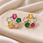 Elowen Multicolour Floral Stud Earrings 4