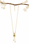 Emerald Bloom Tassel Necklace 2