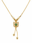 Emerald Bloom Tassel Necklace 3