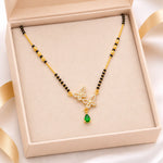 Emerald Butterfly Crystal Drop Mangalsutra 3