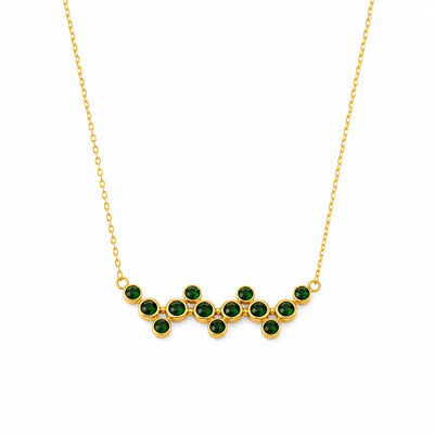 Emerald Cascade Crystal Necklace