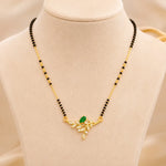 Emerald Grace Leaf Crystal Mangalsutra 2