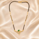 Emerald Grace Leaf Crystal Mangalsutra 4