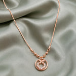Eternal Circle Rose Gold Crystal Necklace 2