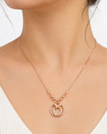 Eternal Circle Rose Gold Crystal Necklace 3