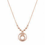 Eternal Circle Rose Gold Crystal Necklace 4