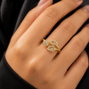 Evelisse Crystal Floral Vine Ring