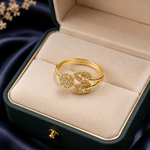 Evelisse Crystal Floral Vine Ring 3