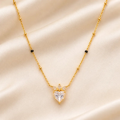 Crystal Heart Elegance Mangalsutra
