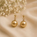 Gold Pearl Hanging Earrings 2