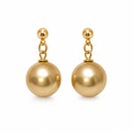 Gold Pearl Hanging Earrings 4