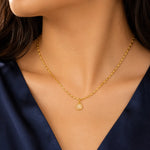 Golden Aura Minimal Pendant Necklace 2