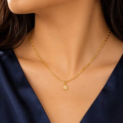 Golden Aura Minimal Pendant Necklace