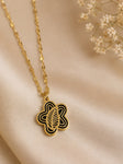 Golden Bloom Flower Pendant Necklace 3