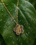Golden Bloom Flower Pendant Necklace 4