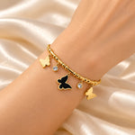 Golden Butterfly Crystal Charm Bracelet 4
