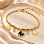 Golden Butterfly Crystal Charm Bracelet 5