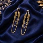 Golden Cascade Chain Earrings 4