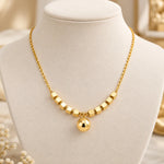 Golden Cube Drop Necklace 2