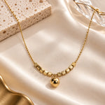 Golden Cube Drop Necklace 4