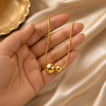 Golden Duo Bead Necklace 4