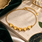 Golden Five Hearts Anklet 3