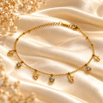 Golden Luxe Crystal Charm Anklet 3