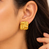 Golden Luxe Woven Knot Stud Earrings