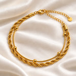 Golden Rope Double Layer Anklet 3