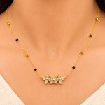 Golden Sparkle Floral Mangalsutra 3