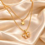 Golden Starlight Butterfly Layered Necklace 4