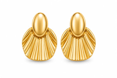 Golden Sunray Statement Earrings