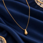 Golden Teardrop Minimal Pendant Necklace 3