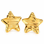 Golden Twisted Star Stud Earrings 4