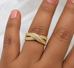 Infinity Sparkle Gold Ring 3