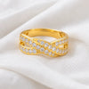 Infinity Sparkle Gold Ring