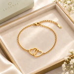 Interlocked Hearts Gold Bracelet 3