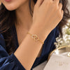 Interlocked Hearts Gold Bracelet
