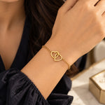 Interlocked Hearts Gold Bracelet 4