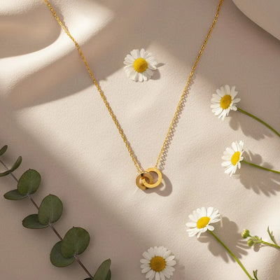 Interlocking Circle Necklace set