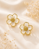 Ivory Blossom Stud Earrings