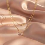Layered Crystal Drop Necklace 2