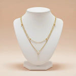 Layered Crystal Drop Necklace 3